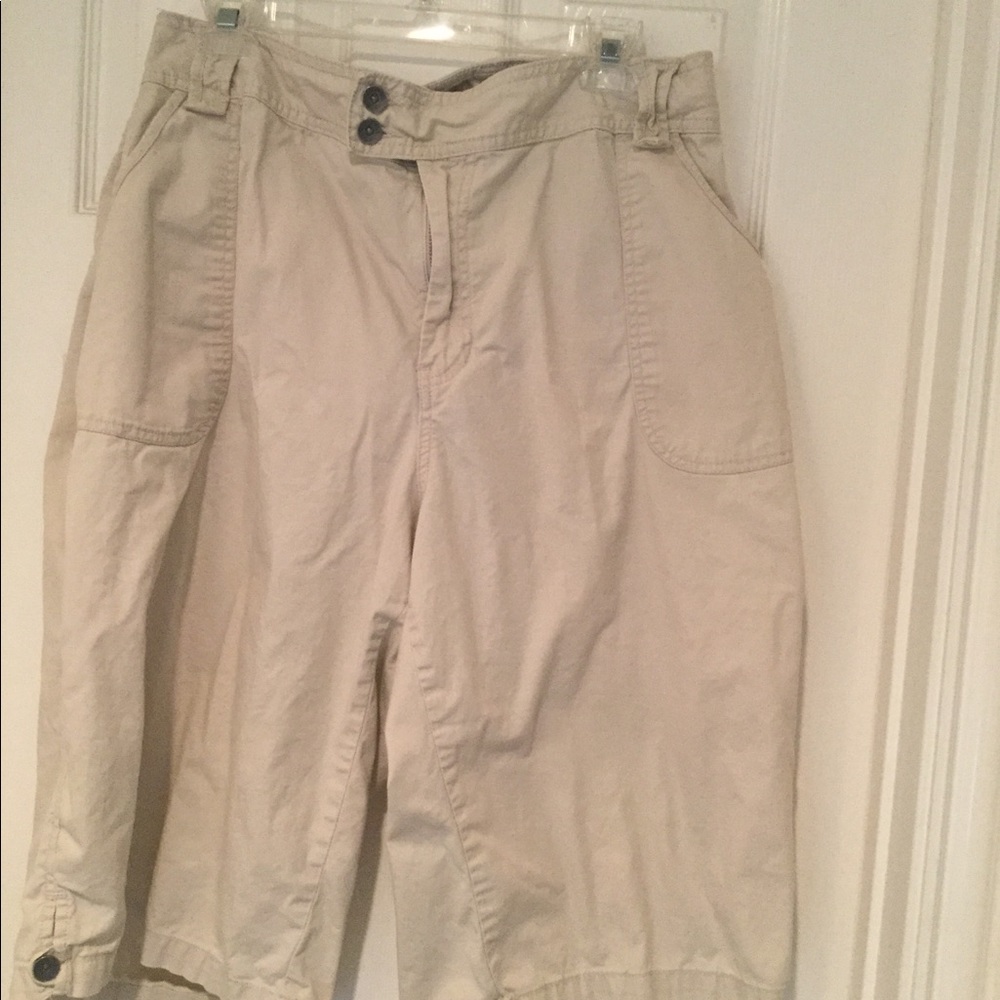 Khaki Capris By Venezia